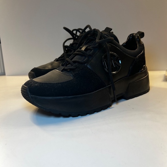 Black Michael Kors Sneakers Size 7.5 - Picture 2 of 4